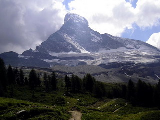 View of Matahorn in Swiss Alps